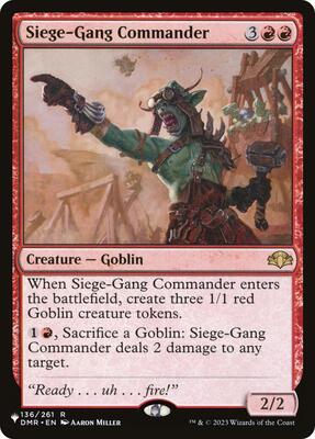 Siege-Gang Commander card from The List Reprints