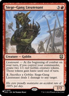 Siege-Gang Lieutenant card from The List Reprints