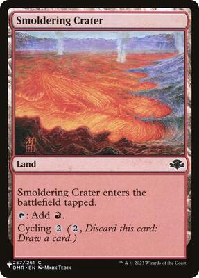 Smoldering Crater card from The List Reprints