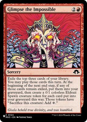 Glimpse the Impossible card from The List Reprints