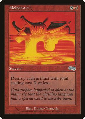 Meltdown card from Urza's Saga