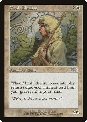Monk Idealist card from Urza's Saga
