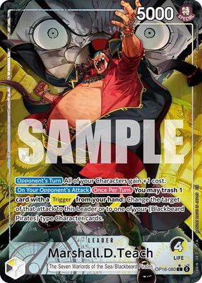 Marshall.D.Teach (080) (Alternate Art) card from The Time of Battle