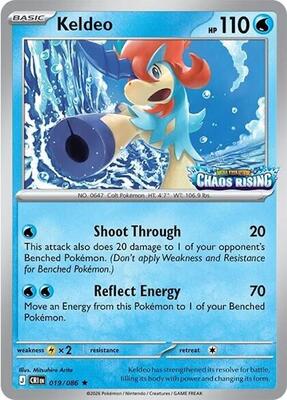 Keldeo - 019/086 (Chaos Rising Stamped) card from Miscellaneous Cards & Products