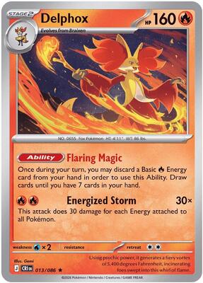 Delphox - 013/086 (Non-Holo) card from Deck Exclusives