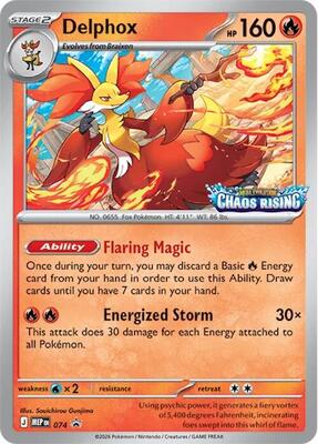 Delphox - 074 card from ME: Mega Evolution Promo