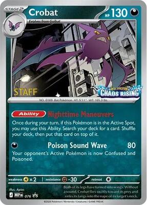 Crobat - 076 [Staff] card from ME: Mega Evolution Promo