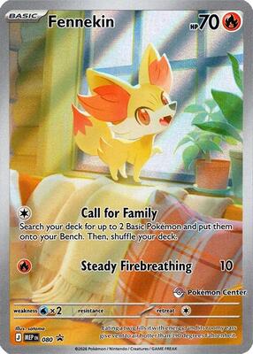 Fennekin - 080 (Pokemon Center Exclusive) card from ME: Mega Evolution Promo