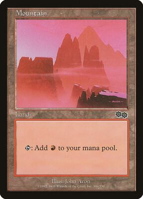 Mountain (346) card from Urza's Saga