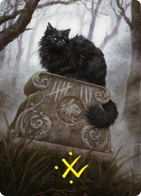 Nine-Lives Familiar 2 Art Card (36/54) (Gold-Stamped Signature) card from Art Series: Foundations