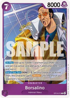 Borsalino card from The Time of Battle
