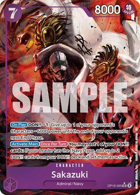 Sakazuki (Alternate Art) card from The Time of Battle
