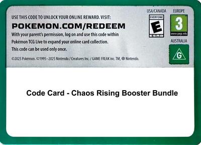 Code Card - Chaos Rising Booster Bundle card from ME04: Chaos Rising