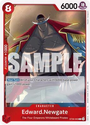 Edward.Newgate card from Starter Deck EX: Luffy & Ace