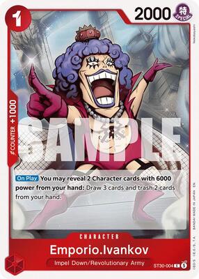 Emporio.Ivankov card from Starter Deck EX: Luffy & Ace