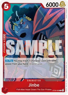 Jinbe card from Starter Deck EX: Luffy & Ace