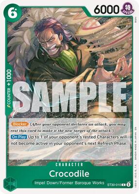 Crocodile card from Starter Deck EX: Luffy & Ace