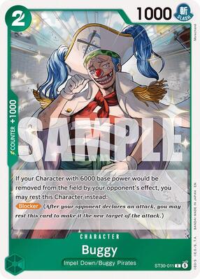 Buggy card from Starter Deck EX: Luffy & Ace