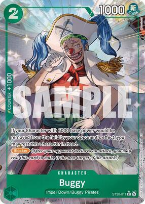 Buggy (Full Art) card from Starter Deck EX: Luffy & Ace