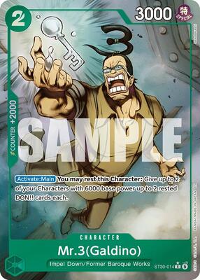 Mr.3(Galdino) (Full Art) card from Starter Deck EX: Luffy & Ace