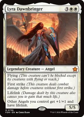 Lyra Dawnbringer (0738) card from Foundations