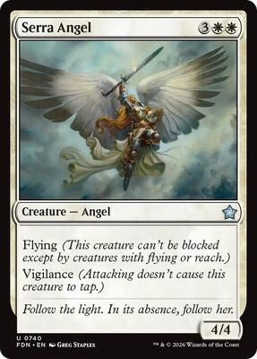 Serra Angel (0740) card from Foundations