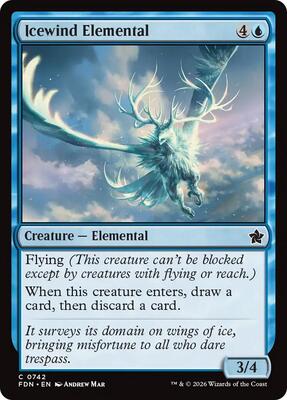 Icewind Elemental (0742) card from Foundations