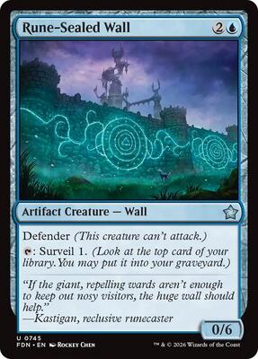Rune-Sealed Wall (0745) card from Foundations