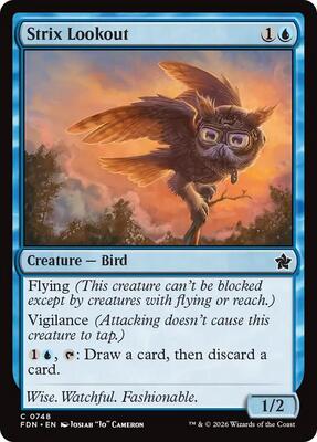 Strix Lookout (0748) card from Foundations