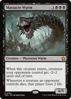 Massacre Wurm (0754) card from Foundations