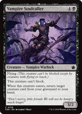 Vampire Soulcaller (0758) card from Foundations