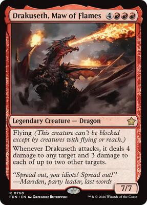 Drakuseth, Maw of Flames (0760) card from Foundations