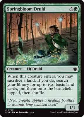 Springbloom Druid (0767) card from Foundations