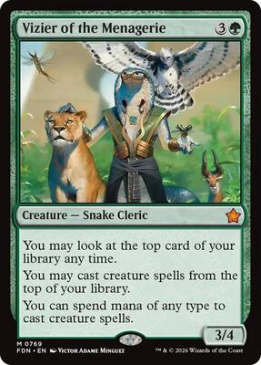 Vizier of the Menagerie (0769) card from Foundations
