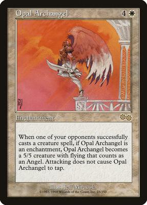 Opal Archangel card from Urza's Saga