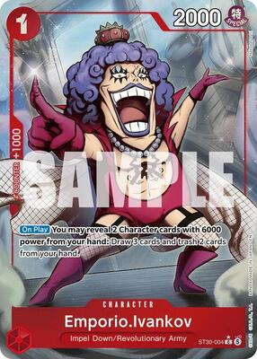 Emporio.Ivankov (Full Art) card from Starter Deck EX: Luffy & Ace