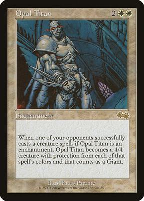 Opal Titan card from Urza's Saga