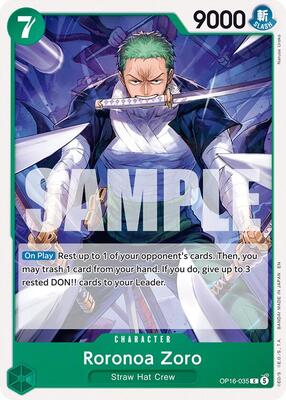 Roronoa Zoro (035) card from The Time of Battle