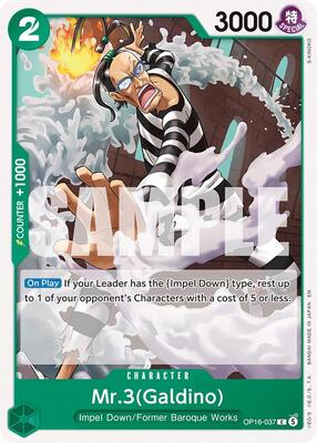 Mr.3(Galdino) (037) card from The Time of Battle