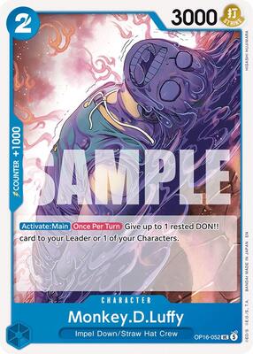 Monkey.D.Luffy (052) card from The Time of Battle