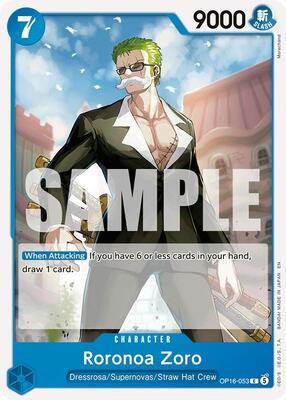 Roronoa Zoro (053) card from The Time of Battle