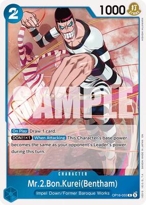 Mr.2.Bon.Kurei(Bentham) (055) card from The Time of Battle