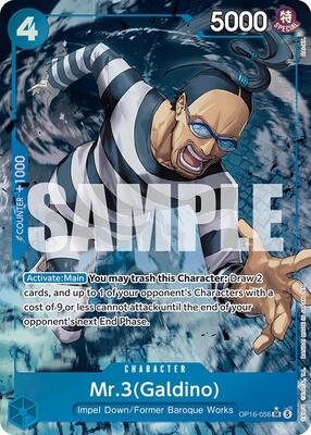 Mr.3(Galdino) (056) (Alternate Art) card from The Time of Battle