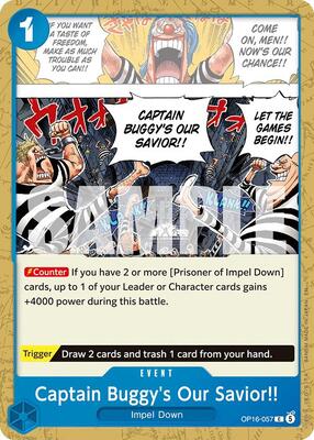 Captain Buggy's Our Savior!! card from The Time of Battle