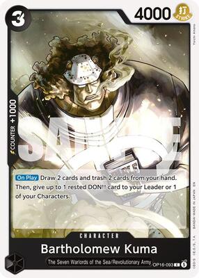 Bartholomew Kuma (093) card from The Time of Battle