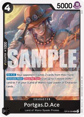 Portgas.D.Ace (094) card from The Time of Battle