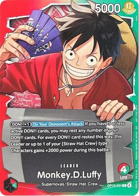 Monkey.D.Luffy - OP13-001 (Ichiban Kuji Exclusive) card from One Piece Promotion Cards