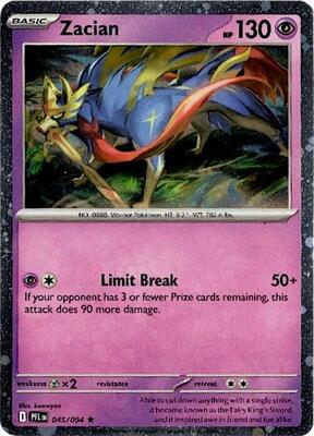 Zacian - 045/094 (Cosmos Holo) card from Blister Exclusives