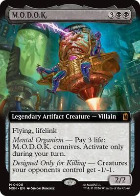 M.O.D.O.K. (Extended Art) card from Marvel Super Heroes