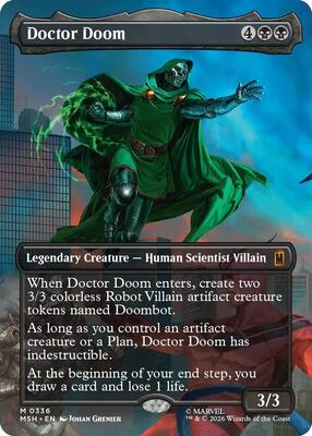 Doctor Doom (Borderless) (0336) card from Marvel Super Heroes